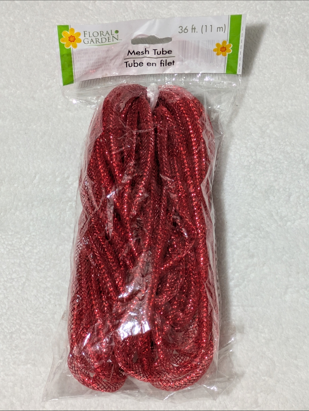 Red Deco Mesh Tubing